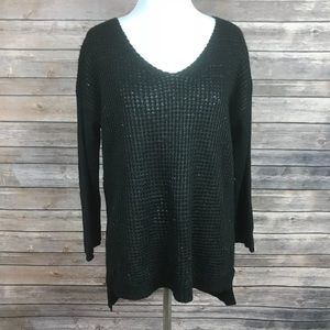 🛍Company Ellen Tracy Black V Neck Sparkle Sweater